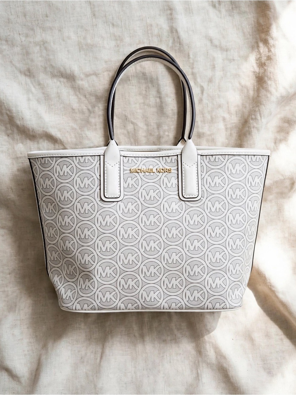 Michael Kors Jodie Small Logo Jacquard Open Top Tote Bag